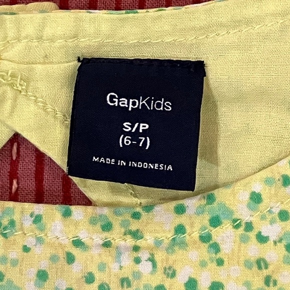 Gap girls size small / 6-7 years Charming Green summer Dress with inner lining - Picture 2 of 12